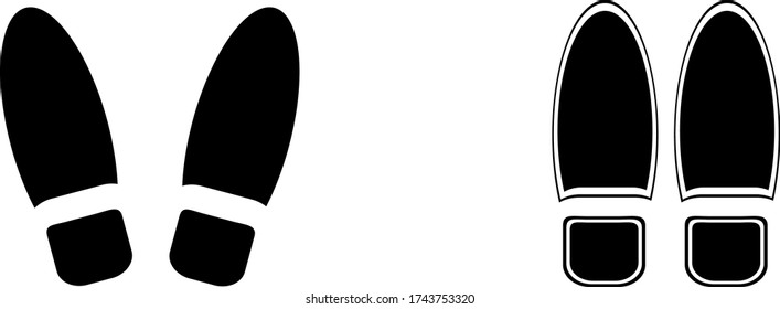 VECTOR ICONS OF SHOES PRINT 