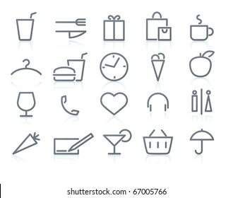 Vector icons of  shopping and lifestyle items