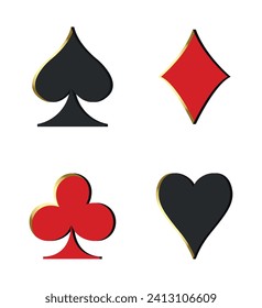 Vector icons. Shows the special status of players. Illustration on the theme of casino, gambling, luck. EPS10
