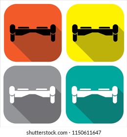 Vector Icons. The sign of the segway. Badge in a flat design. For the web concept and mobile devices.