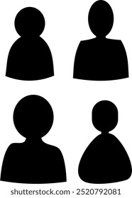 vector icons silhouettes of people