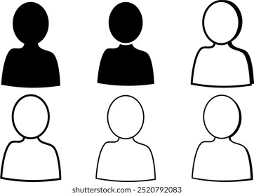 vector icons silhouettes of people