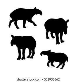 vector icons and silhouettes. Set of illustrations in different poses.