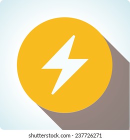 Vector icons "sim card" on the topic office, on an orange circle with shardow