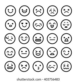 Vector Icons Smiley Faces Emotion Cartoon Stock Vector (Royalty Free ...