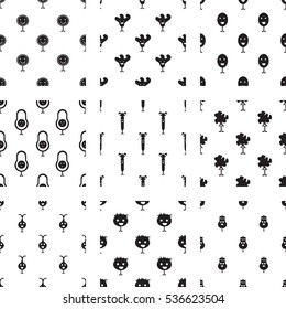 Vector icons of smiley faces on white background