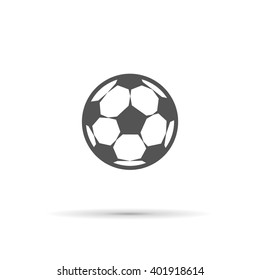 vector icons soccer ball colorless, isolated object