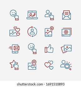 Vector icons of social networks