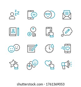Vector icons of social networks