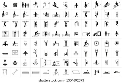 Vector icons sport ground