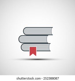 Vector icons stacks of books