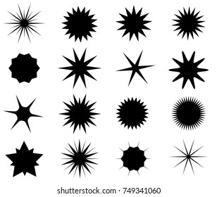 Vector icons star set.