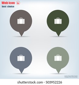 Vector icons suitcase