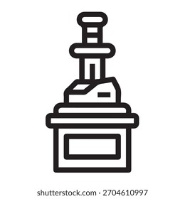 Vector Icons Sword Lineal Style. Pixel Perfect and Editable Stroke.