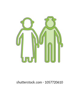 Vector icons. Symbol. Retired. Old age.