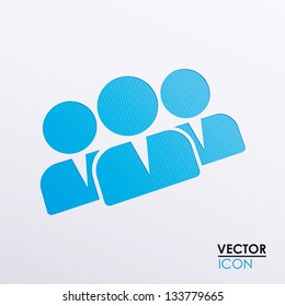 Vector icons with a symbolic representation of a group of people