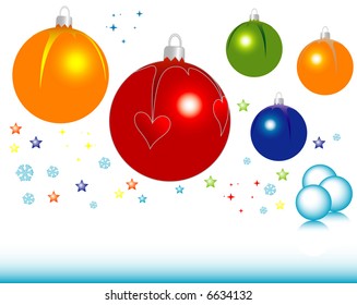 Vector icons and symbols to the Christmas, new year and other winter holidays