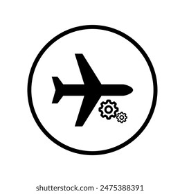 Vector icons of technical problem on the plane