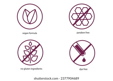 vector icons that show the chemical composition of a product