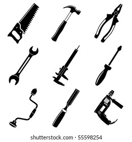 Vector icons of tool