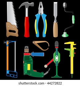 vector icons of tools