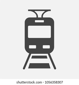 Vector icons transportation. Vector train icon. Illustration of metro 