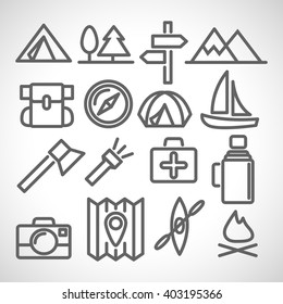 Vector icons. Traveling flat set