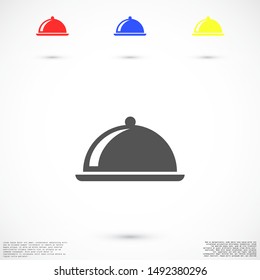 Vector icons in the tray. fast food restaurant tray. Tray to remove the icon. Vector icons in the system tray for food . flat icon design.