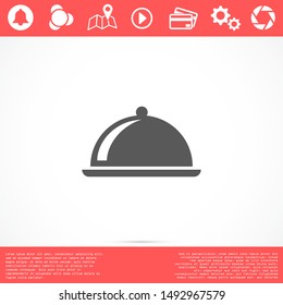 Vector icons in the tray. fast food restaurant tray.  