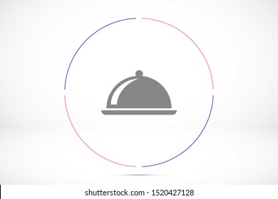 Vector icons in the tray. fast food restaurant tray. Tray to remove the icon. Vector icons in the system tray for food . flat icon design.