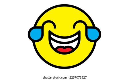 vector icons of various kinds of emoticons sad, happy, crying, laughing, even laughing to the point of tears.