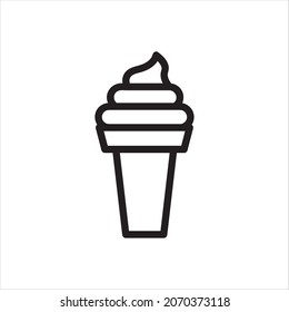 vector icons of various shapes serving ice cream