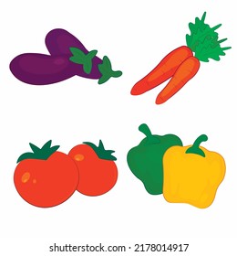 Vector icons of vegetables, set of vegetables. Collection of farm products for restaurant menu, trade label.