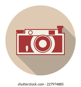 Vector icons with a vintage camera