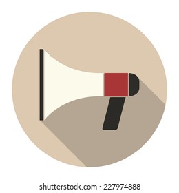 Vector icons with a vintage megaphone