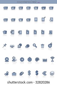 Vector Icons for Web Applications and for computer - PART1