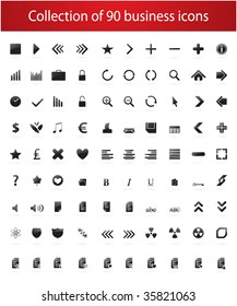 Vector Icons for Web Applications. Web, medical, media, shopping and other.
