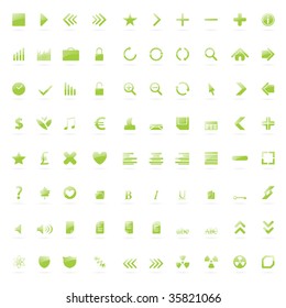 Vector Icons for Web Applications. Web, medical, media, shopping and other.