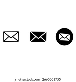 Iconos vectoriales para el Diseño web, incluidos el correo electrónico, el mensaje y los Botones de contacto