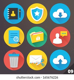 Vector Icons for Web and Mobile Applications. Set 9.