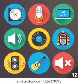 Vector Icons for Web and Mobile Applications. Set 12.