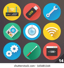 Vector Icons for Web and Mobile Applications. Set 14.