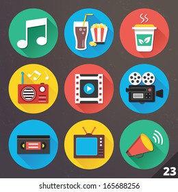 Vector Icons for Web and Mobile Applications. Set 23.