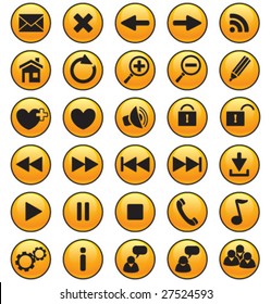 Vector icons for websites and softwares.