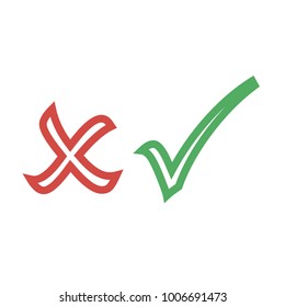 vector icons yes and no