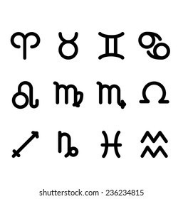 Vector Icons of Zodiac