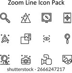 Vector Icons - Zoom, 12 in Line