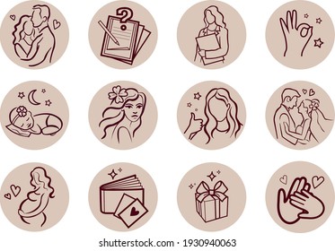 Vector IconsHightlight Stories Photography Set. Is Suitable also for print  or web design.