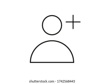 vector icon,social man, add contact, group symbol, illustrious man person