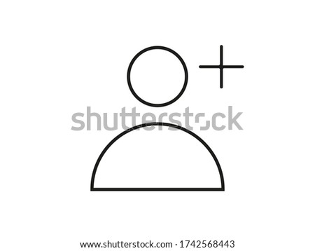 vector icon,social man, add contact, group symbol, illustrious man person